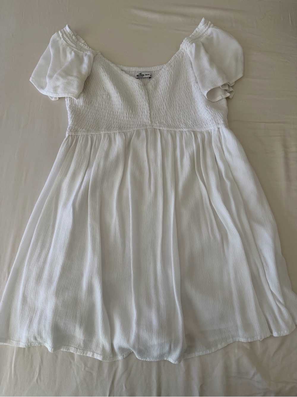 Hollister White Smocked Mini Dress Romper